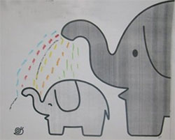 小象洗澡