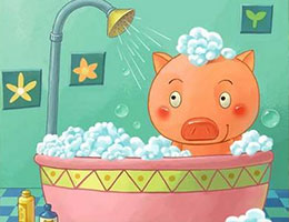 不爱洗澡的小猪